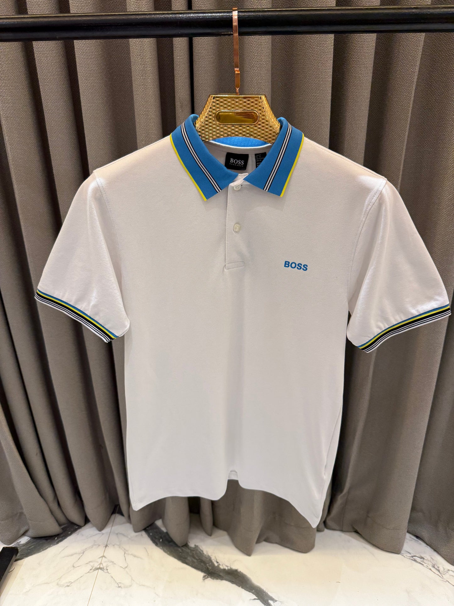 HUGO BOSS WHITE POLO B1