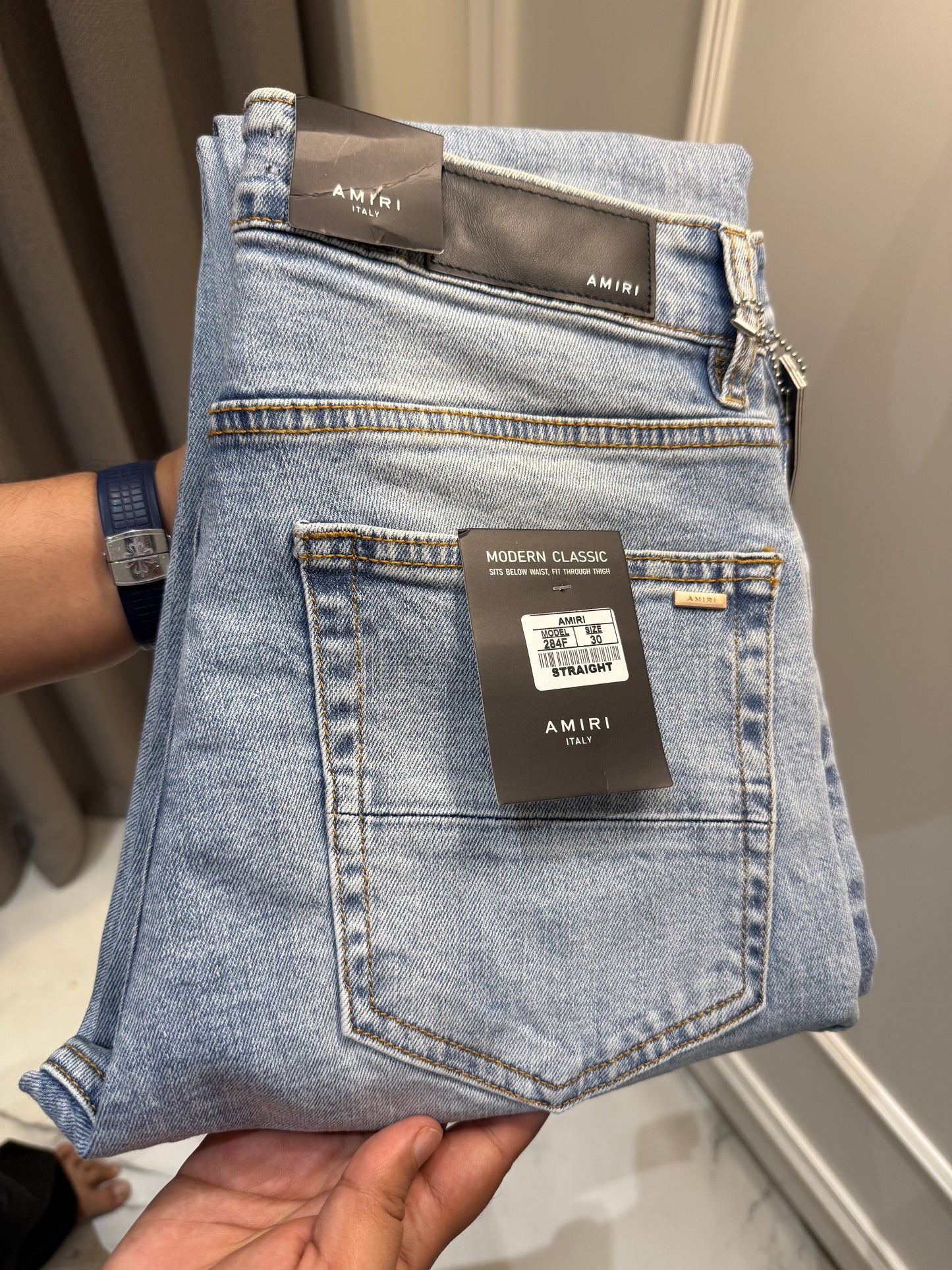 AMIRI LIGHT BLUE SHADE IMPORTED JEANS AM