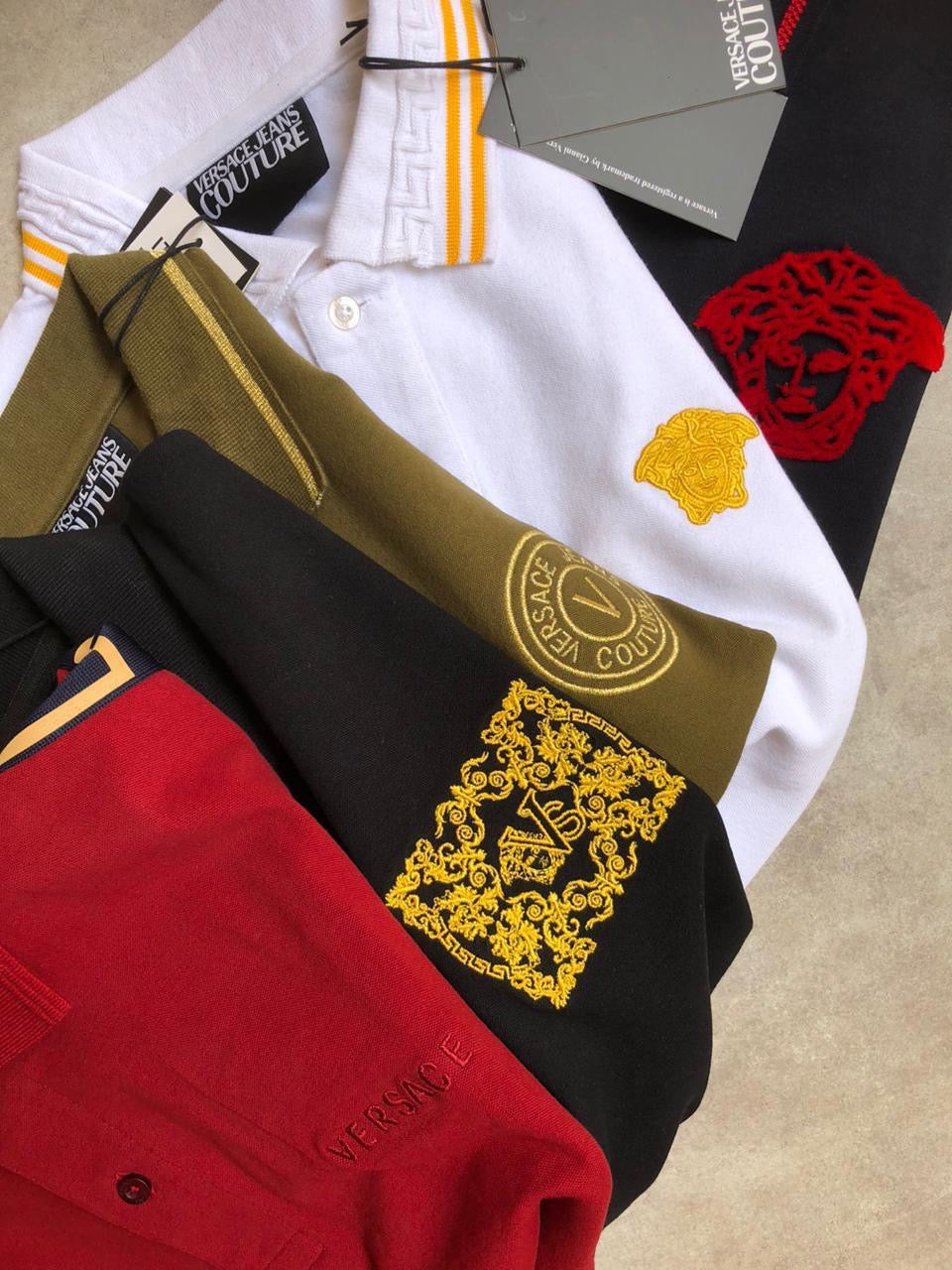 Versace Maroon polo Tshirt V5