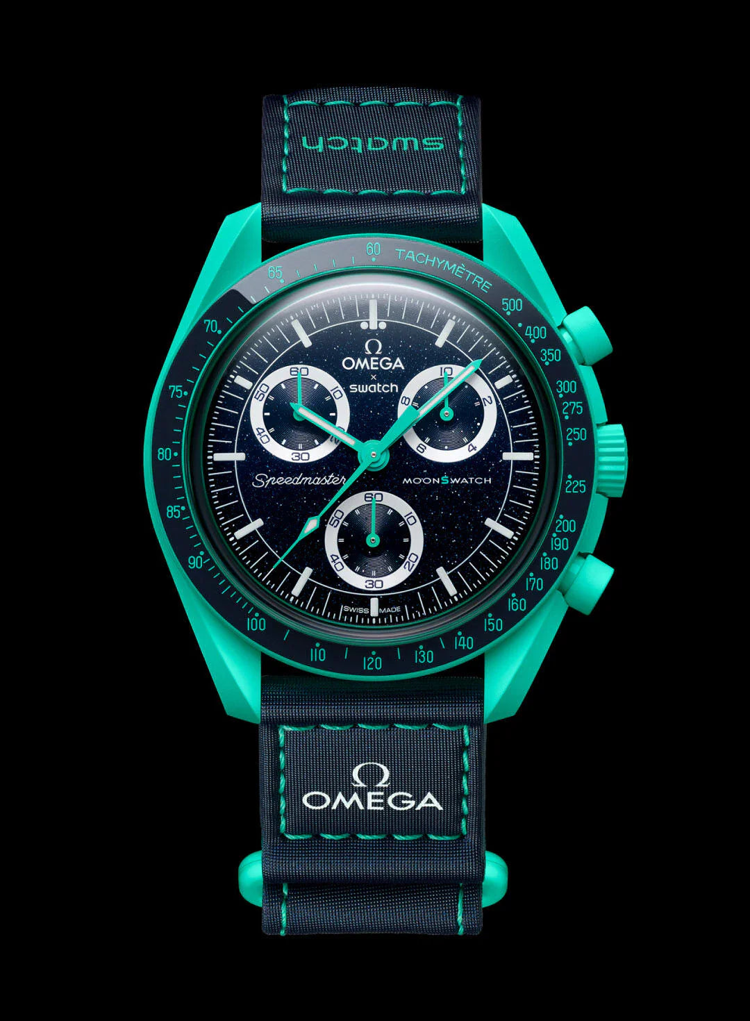 Swatchh x Omegaa Bioceramic Moonswatch Mission On Earth Polar Lights