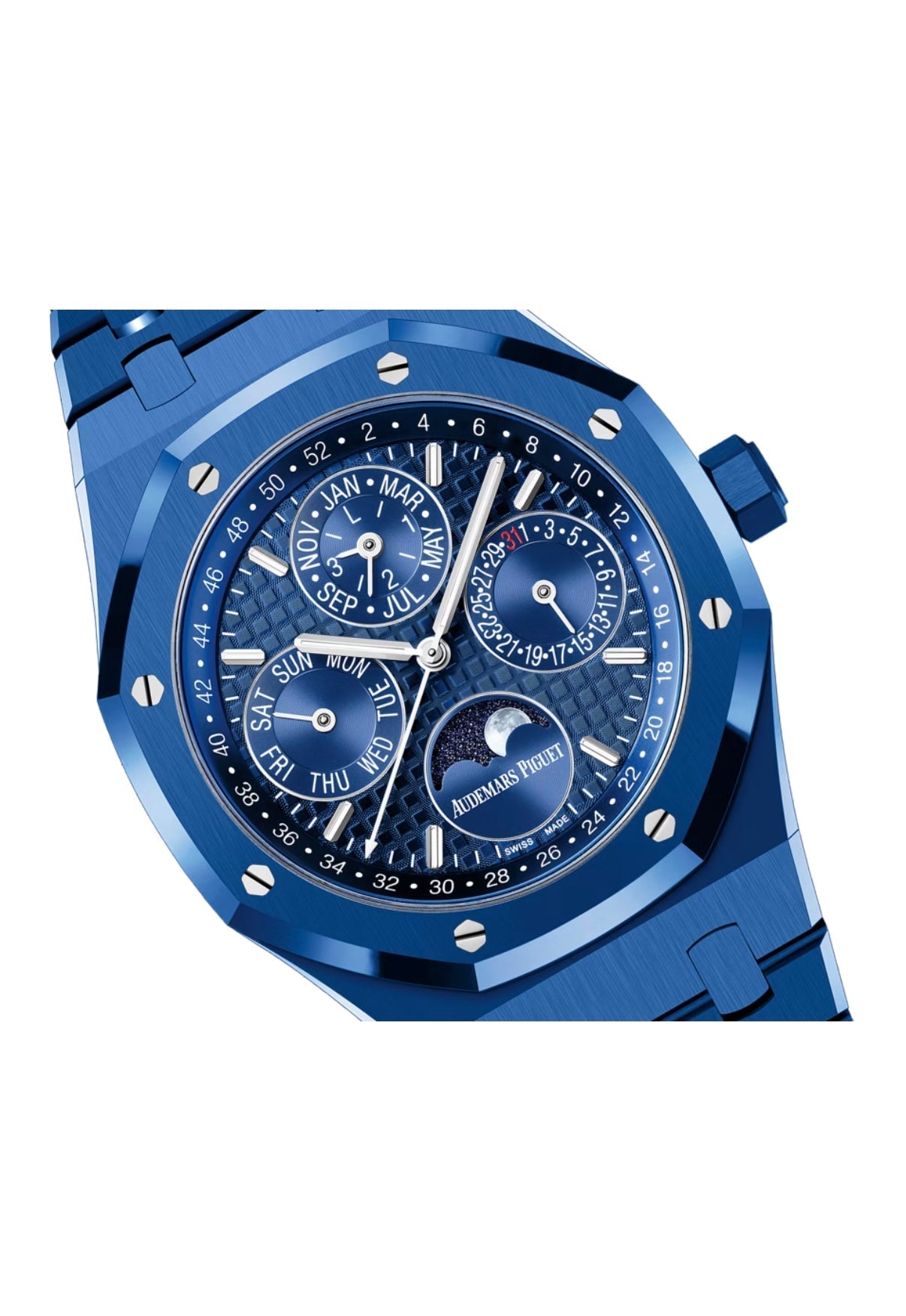 AP – ROYAL OAK PERPETUAL CALENDER Ceramic Blue Automatic (Premium Quality)