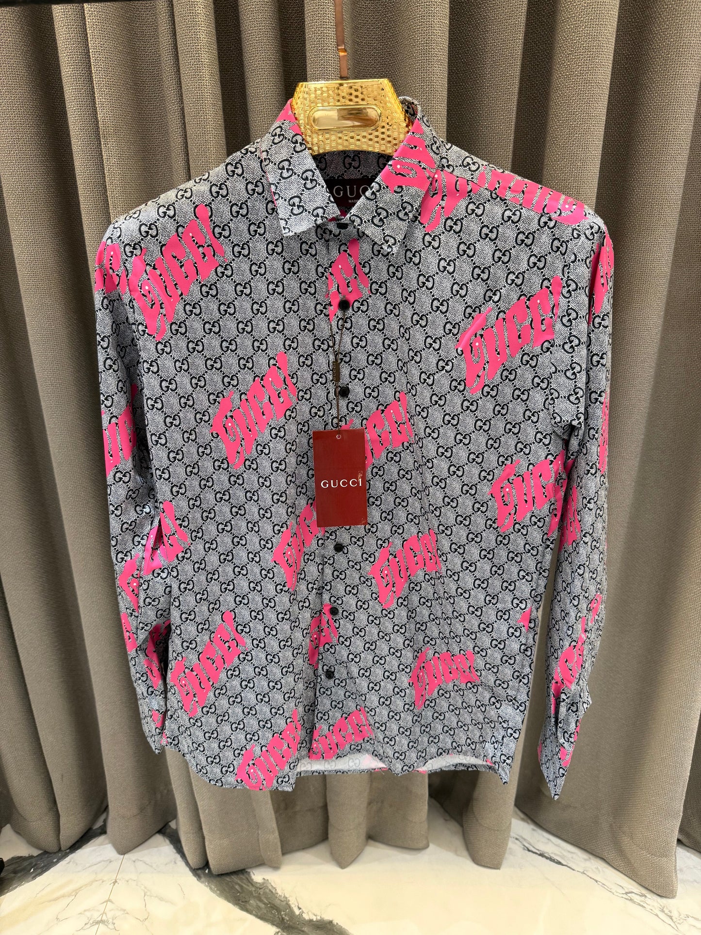 GUCCI IMPORTED MONOGRAM SHIRT Gc