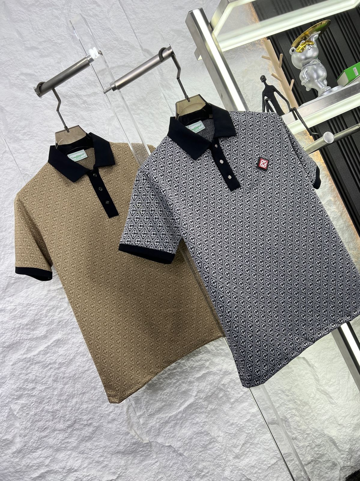 CASA BLANCA HALF POLO TSHIRT