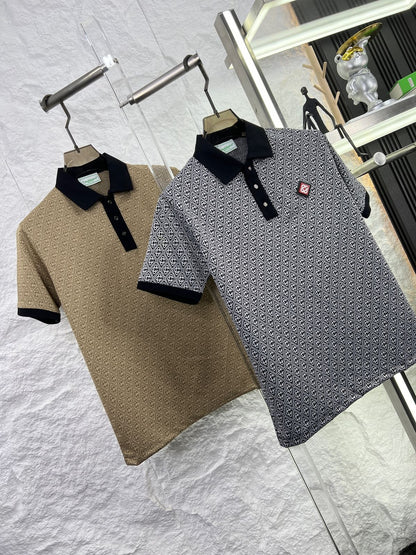 CASA BLANCA HALF POLO TSHIRT