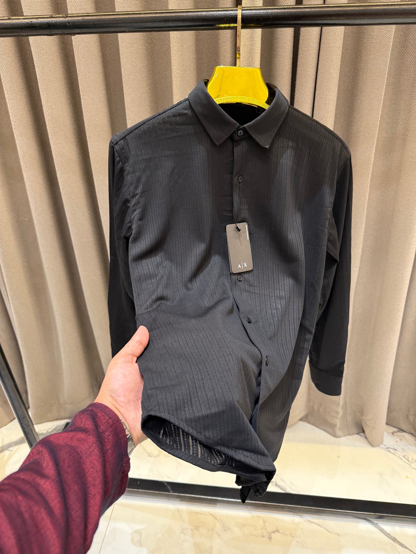 ARMANI EXCHANGE BLACK SHIRT