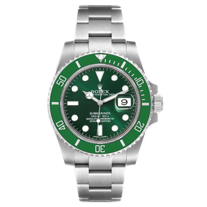 Rolex Submariner Hulk Green Dial Bezel Steel Mens Watch 116610LV