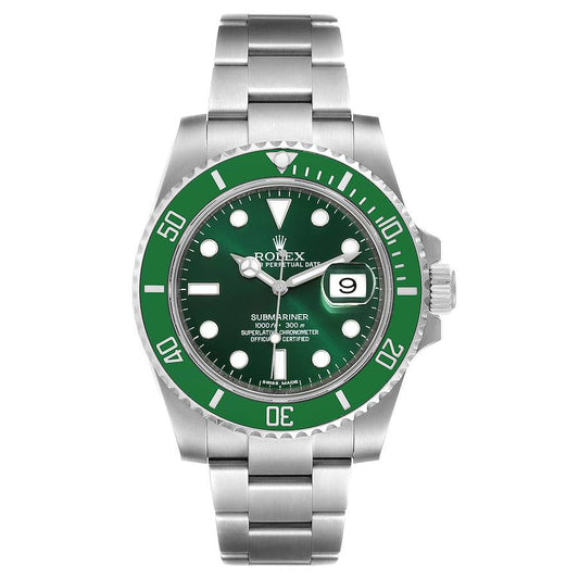 Rolex Submariner Hulk Green Dial Bezel Steel Mens Watch 116610LV