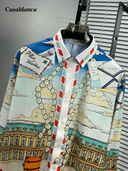 CASA BLANCA IMPORTED BLUISH SHIRT