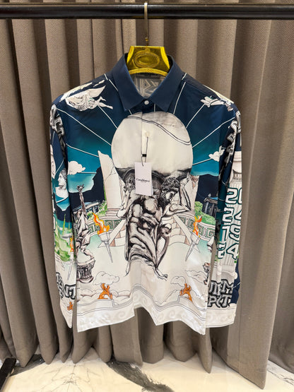 CASA BLANCA IMPORTED GREENISH SHIRT