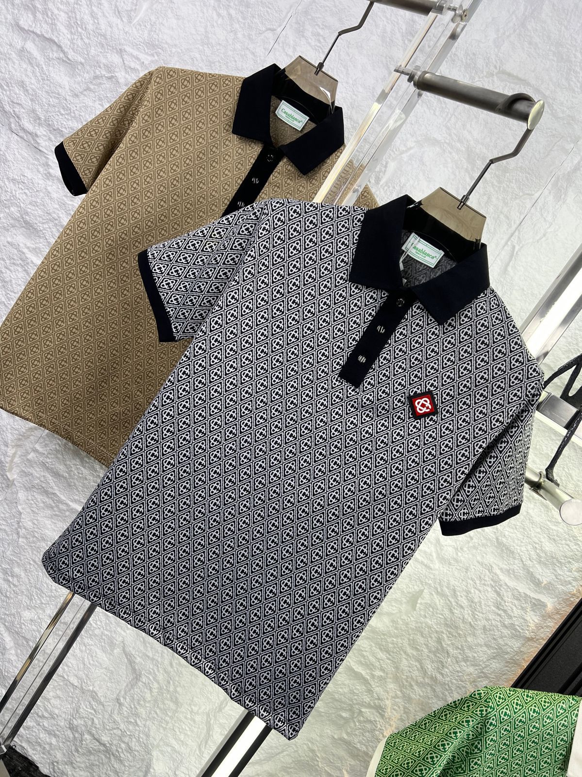 CASA BLANCA HALF POLO TSHIRT