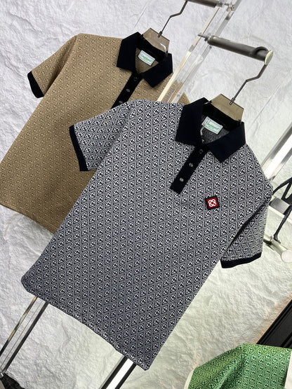 CASA BLANCA HALF POLO TSHIRT