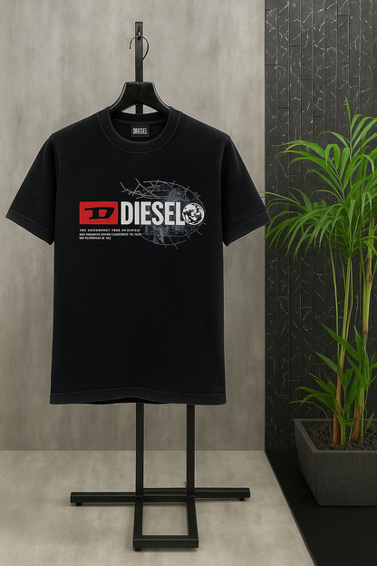 DIESEL IMPORTED BLACK TSHIRT