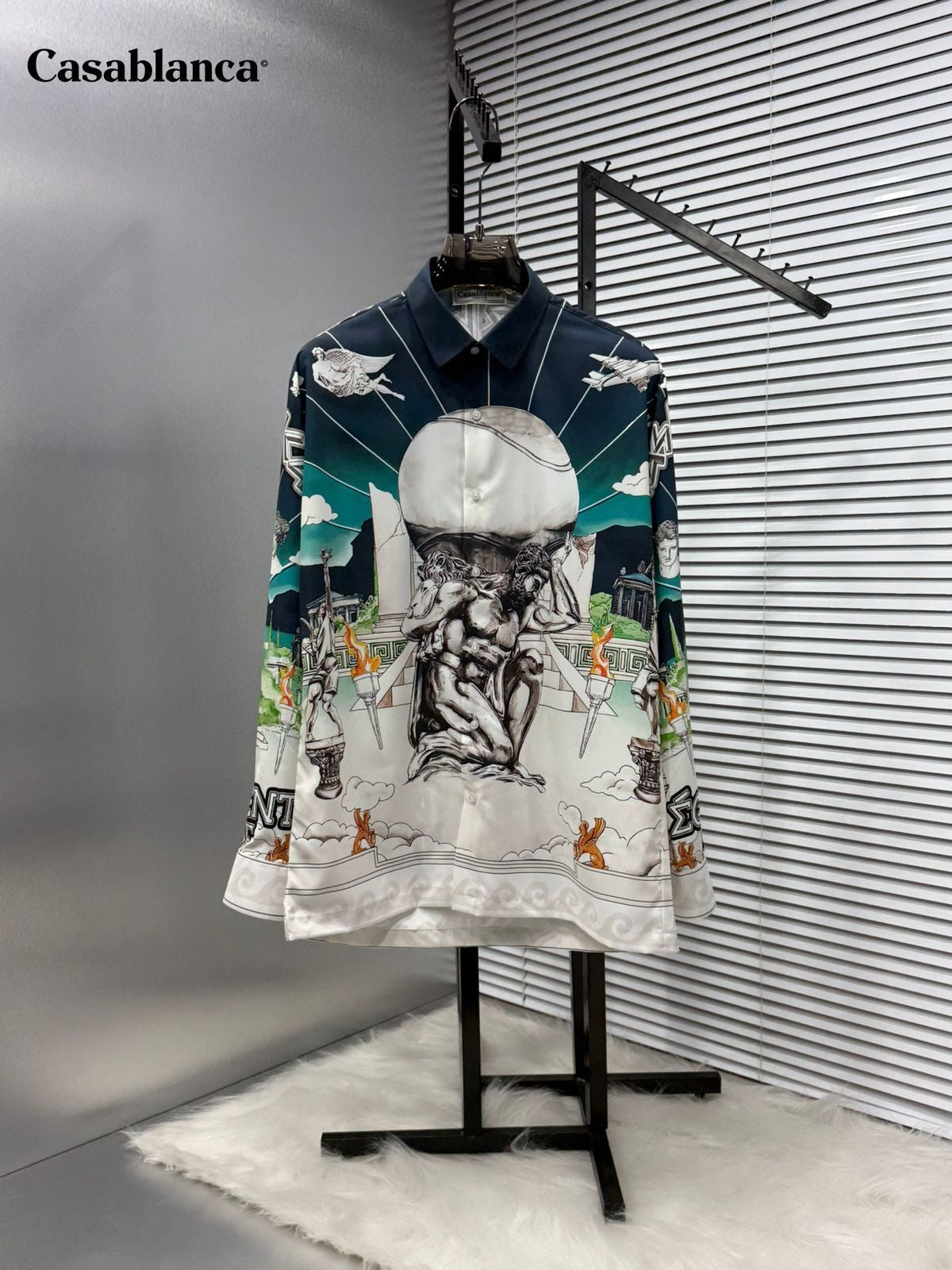 CASA BLANCA IMPORTED GREENISH SHIRT