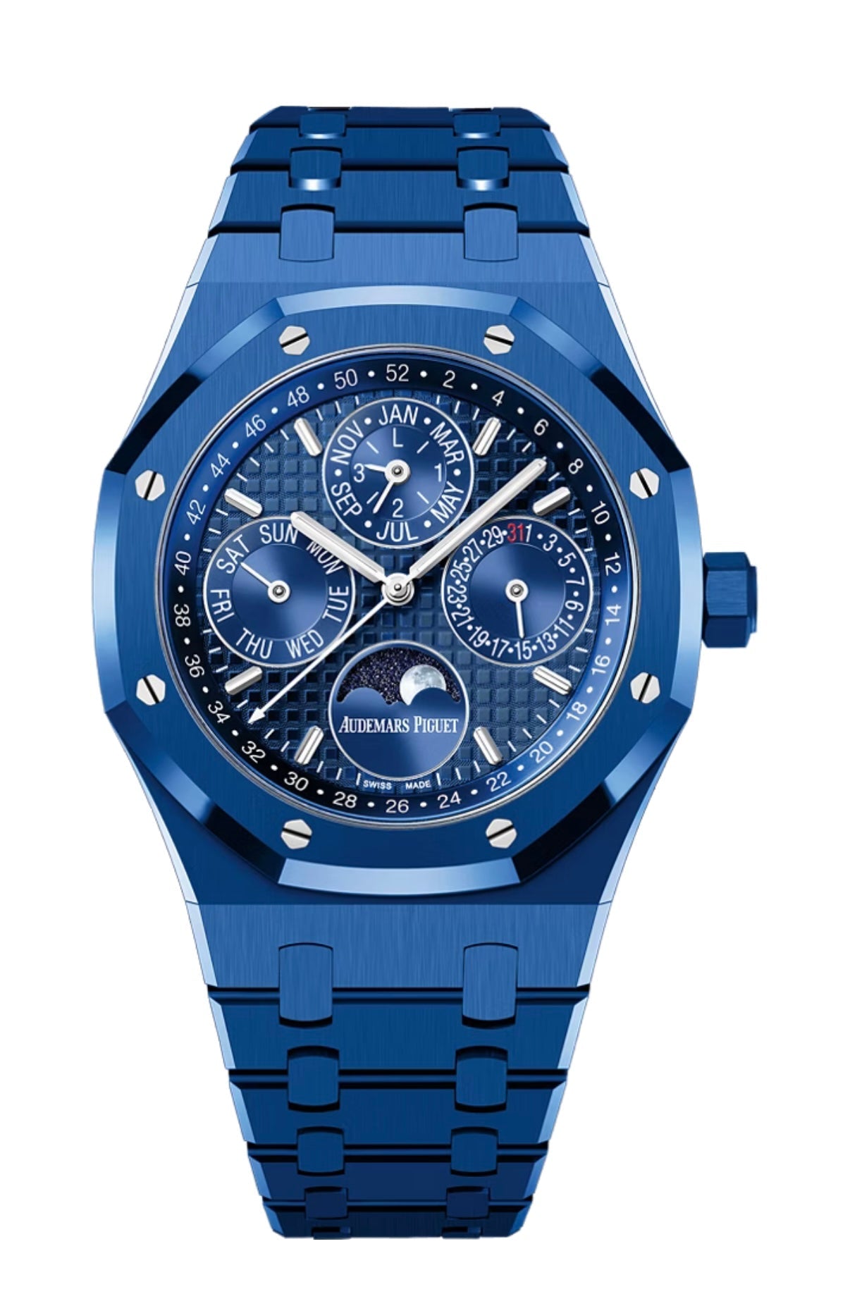AP – ROYAL OAK PERPETUAL CALENDER Ceramic Blue Automatic (Premium Quality)