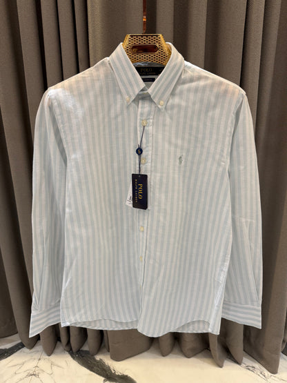 RALPH LAUREN LINEN SEA GREEN SHIRT