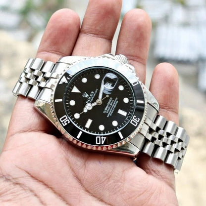 ROLEX SUBMARINER DATE JUST - BLACK SILVER