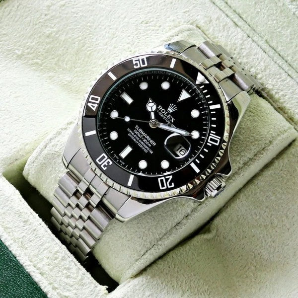 ROLEX SUBMARINER DATE JUST - BLACK SILVER