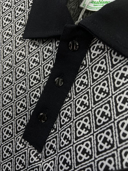 CASA BLANCA HALF POLO TSHIRT