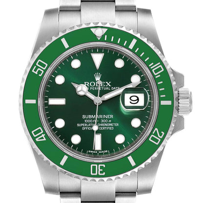 Rolex Submariner Hulk Green Dial Bezel Steel Mens Watch 116610LV