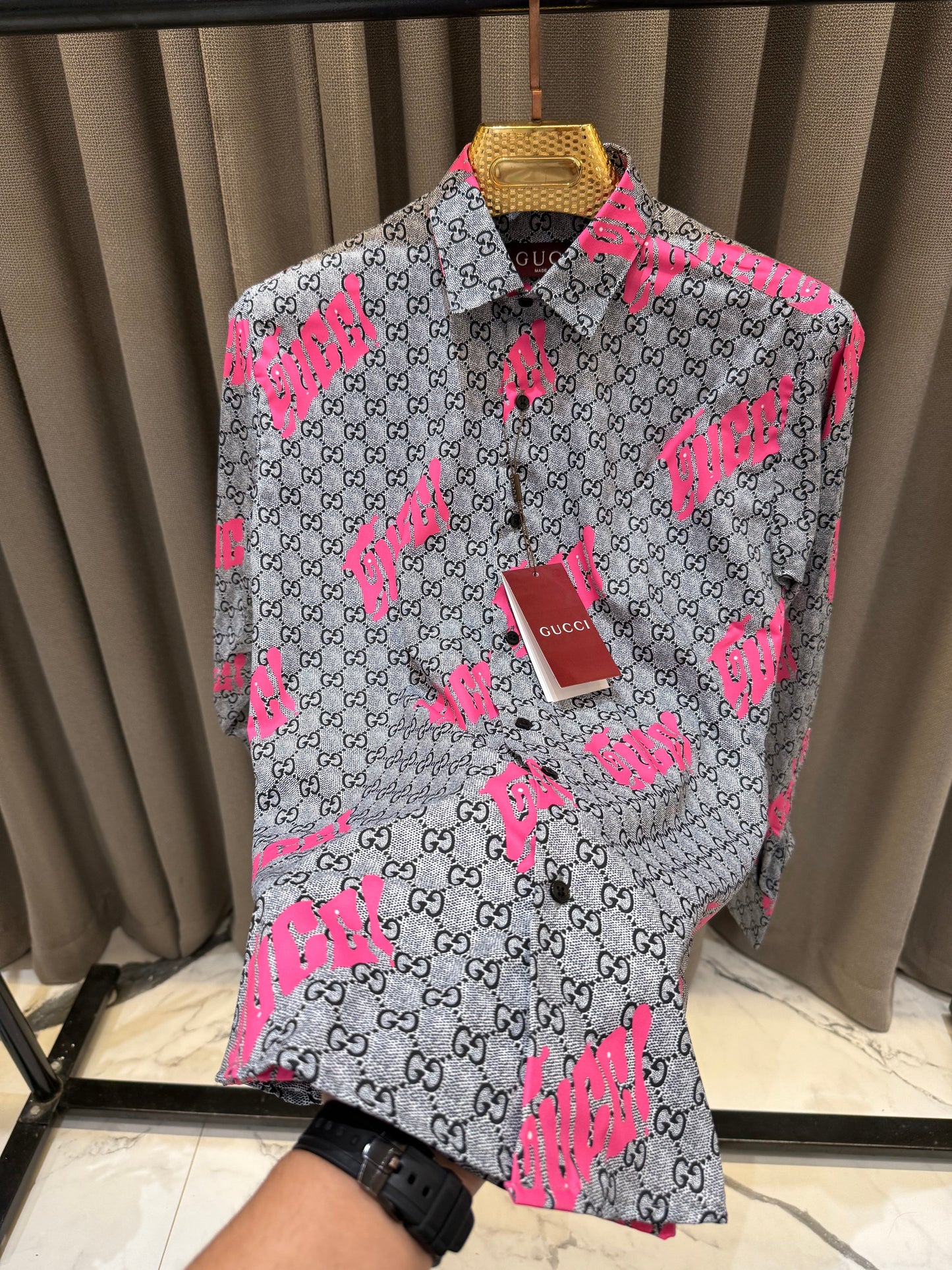 GUCCI IMPORTED MONOGRAM SHIRT Gc