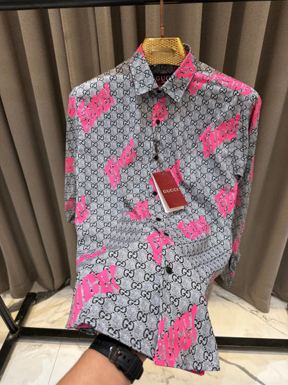 GUCCI IMPORTED MONOGRAM SHIRT Gc