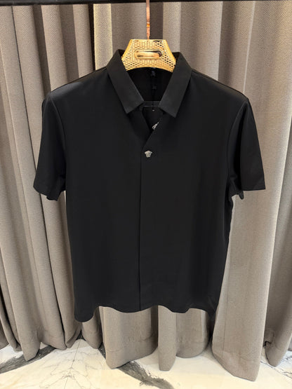 VERSACE BLACK IMPORTED STICHLESS SHIRT