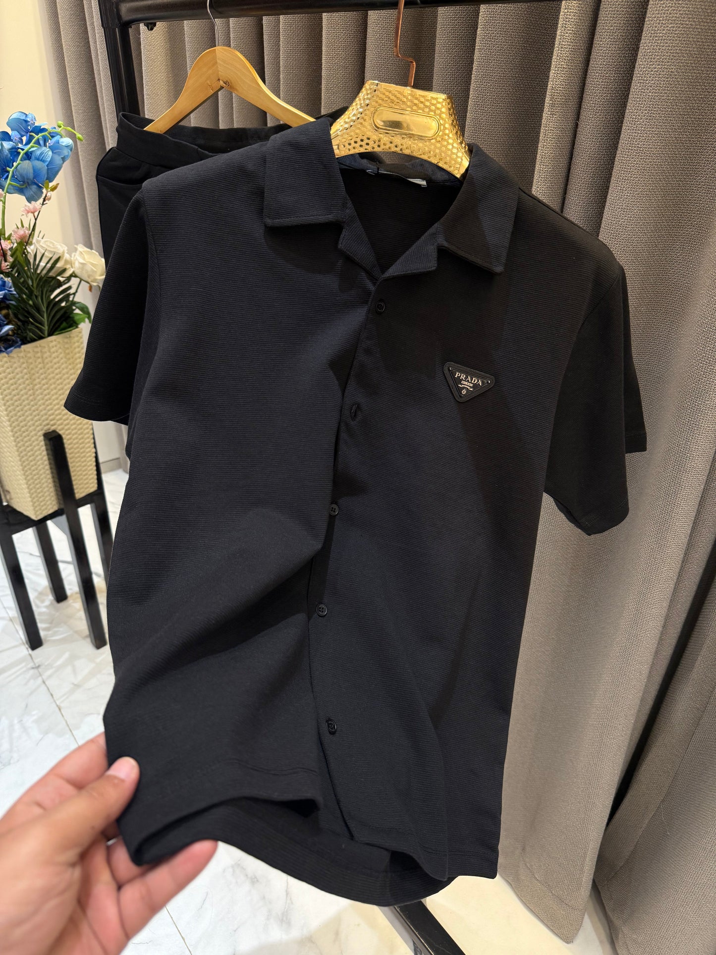 PRADA JET BLACK CORD SET P1