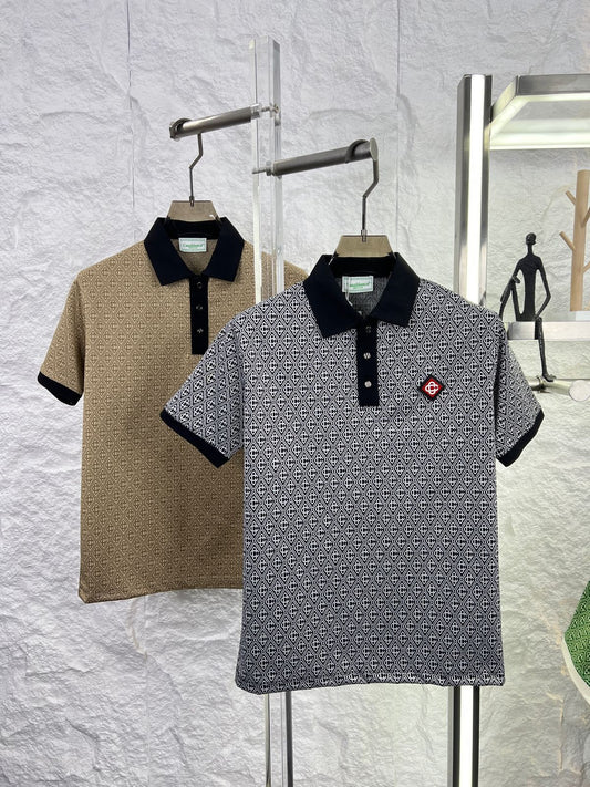 CASA BLANCA HALF POLO TSHIRT