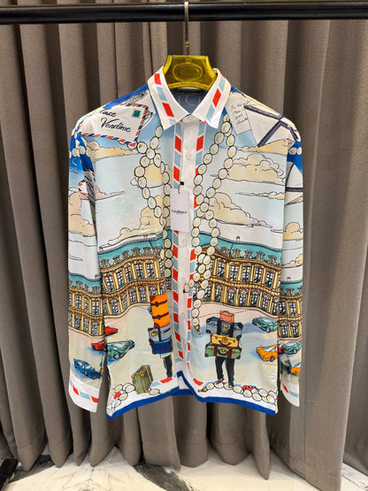 CASA BLANCA IMPORTED BLUISH SHIRT