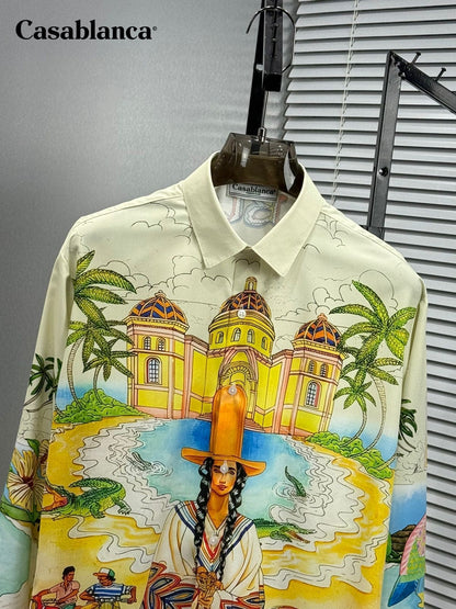 CASA BLANCA IMPORTED CREAM SHIRT