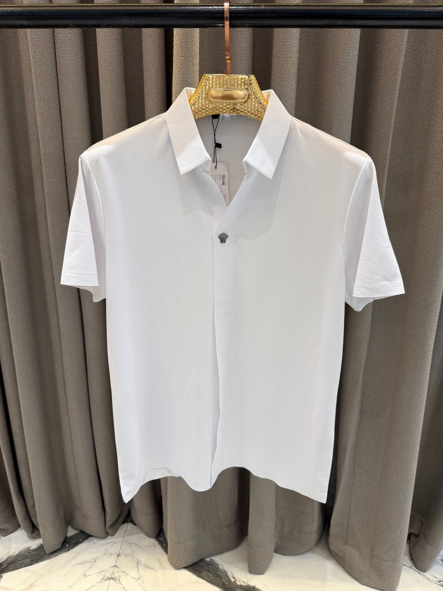 VERSACE IMPORTED STICHLESS SHIRT WHITE