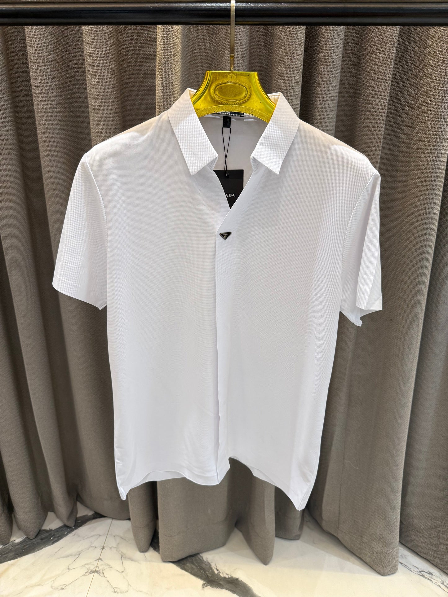 PRADA IMPORTED STICHLESS WHITE SHIRT
