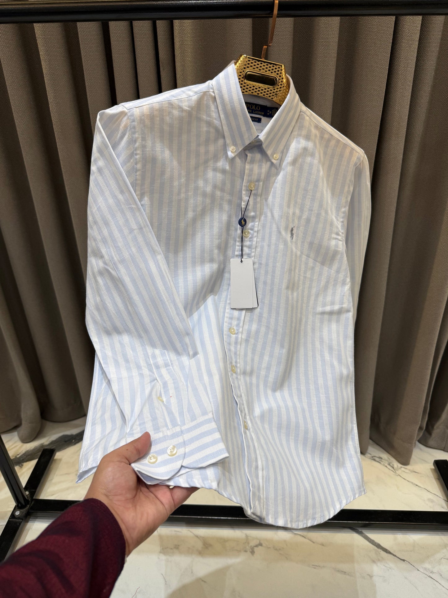 RALPH LAUREN SKY LINEN SHIRT