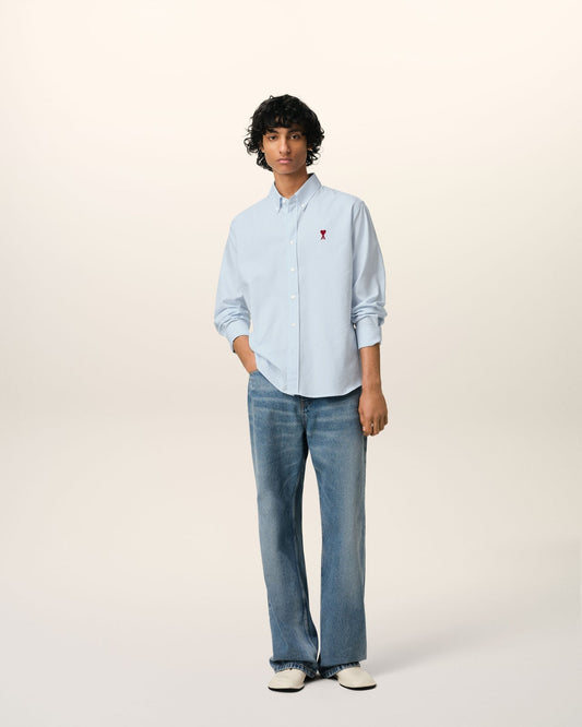 AMI PARIS SKY BLUE IMPORTED SHIRT A1