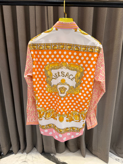 VERSACE BOROCCO PINK MONOGRAM STORE ARTICLE SHIRT