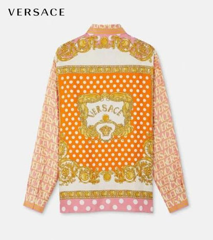 VERSACE BOROCCO PINK MONOGRAM STORE ARTICLE SHIRT