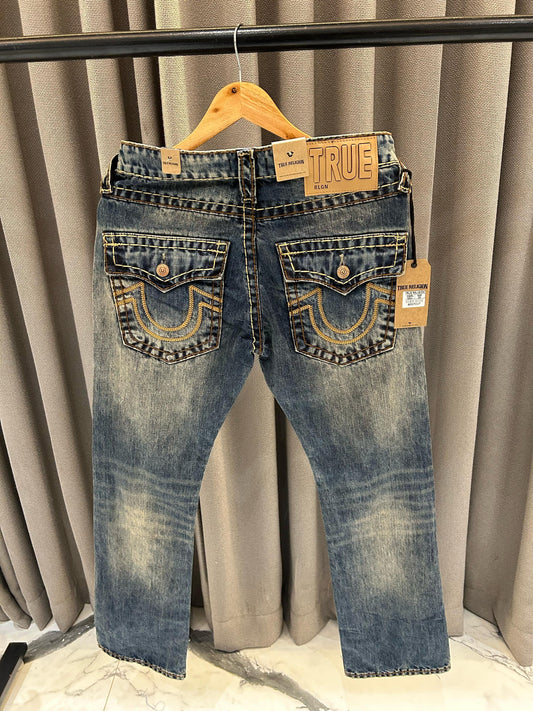 TRUE RELIGION IMPORTED BLUISH SHADE DENIM JEANS TR