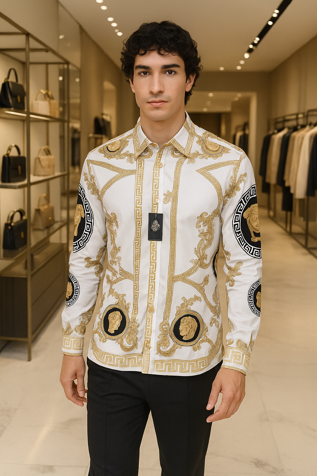 VERSACE DESIGNER BOROCCO  IMPORTED SHIRT