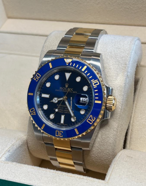 ROLEX SUBMARINER DATE JUST - BLUE GOLD