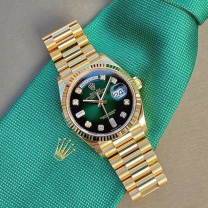 ROLEX DAY DATE Green Ombre Dial (Full Kit)