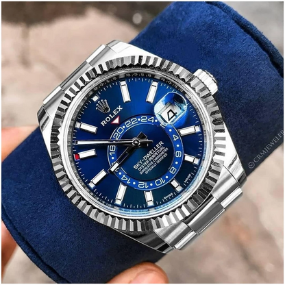 ROLEX SKY DWELLER -  SILVER Blue