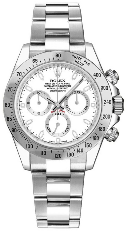 Rolex Oyster Perpetual Cosmo graph Daytona Dial Swiss PANDA 003 silver white stainless Steel