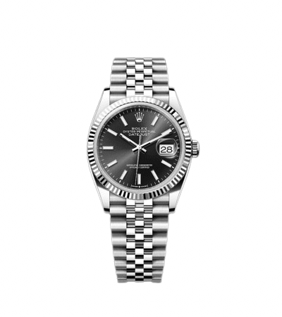 ROLEX DATEJUST SILVER BLACK DIAL
