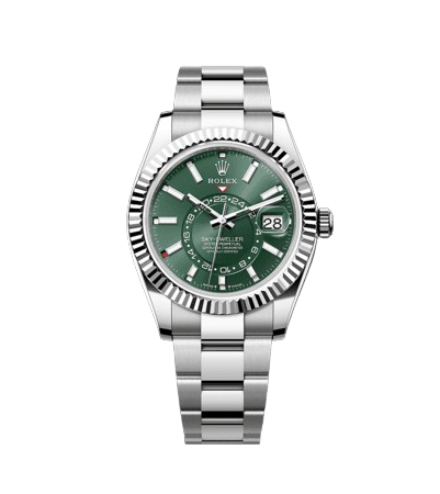 ROLEX SKY DWELLER -  SILVER GREEN
