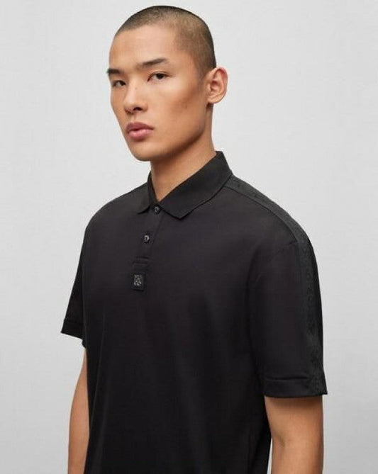 HUGO BOSS JET BLACK IMPORTED POLOS H1