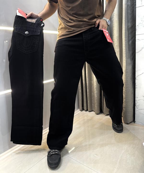 TRUE RELIGION JET BLACK DENIM JEANS