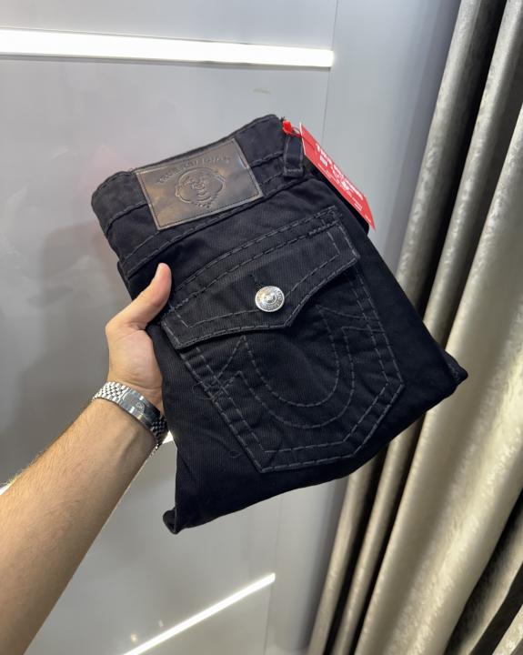 TRUE RELIGION JET BLACK DENIM JEANS