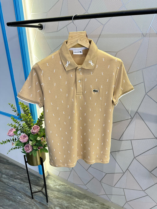 LACOSTE PREMIUM QUALITY BEIGE POLO LC