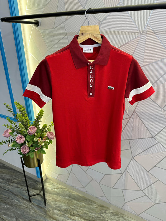 LACOSTE PREMIUM QUALITY RED POLO LC