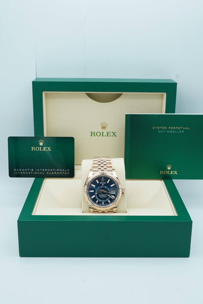 ROLEX SKY DWELLER -  SILVER GREEN